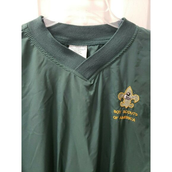 Munsingwear Penguin Green Nylon Pullover XL Boy Scouts Of America BSA Logo Golf - Picture 9 of 9